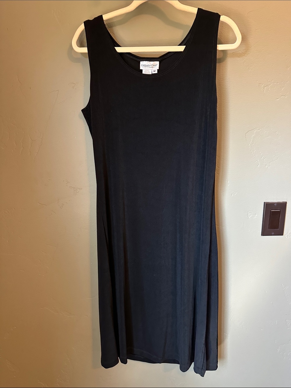 Coldwater creek Black travel-knit Tank Dress